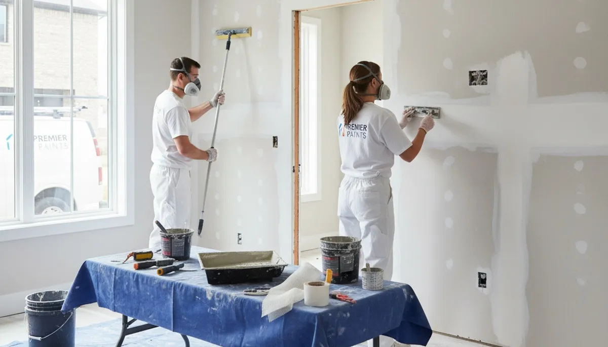 Professional drywall repair and wall restoration by expert painters in Troy, MI home interior