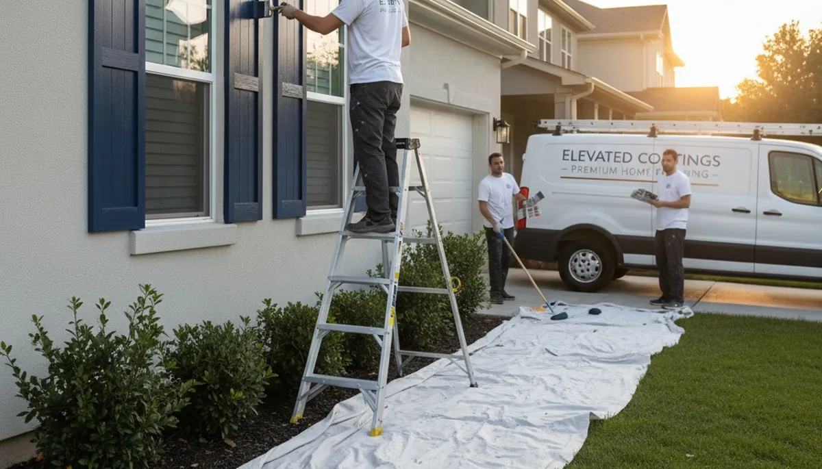 Professional shutter painting in Troy, MI by expert house painters for lasting curb appeal