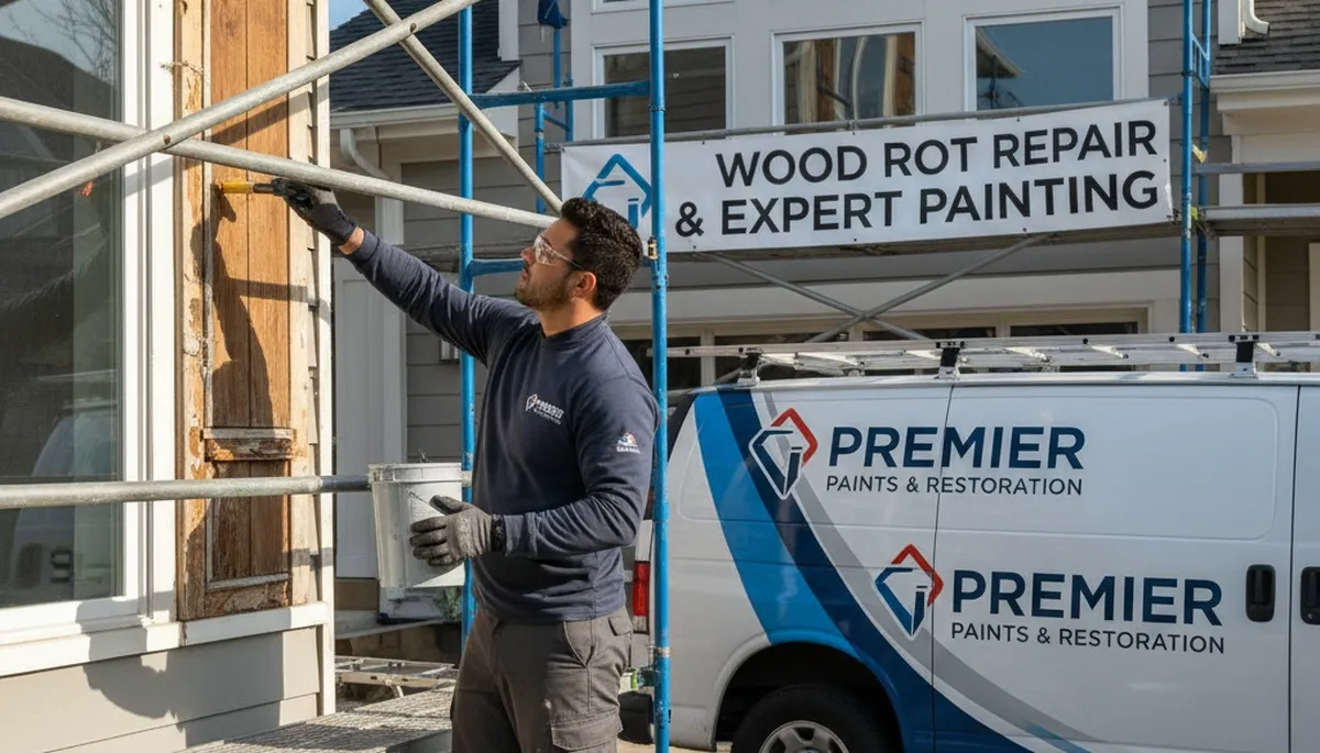 Professional wood rot repair and exterior wood restoration in Troy, MI by local house painting experts